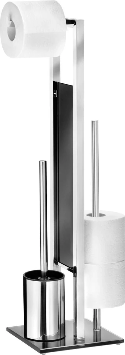 WENKO Toiletbutler Rivalta RVS Glanzend - Toiletborstel Met Houder, Toiletrolhouder En Reserverolhouder 11 WENKO Toiletbutler Rivalta RVS Glanzend - Toiletborstel Met Houder, Toiletrolhouder En Reserverolhouder - Afbeelding 10