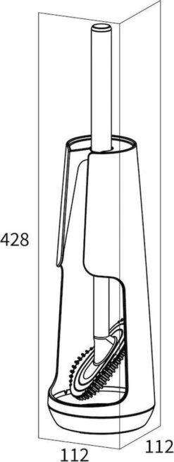 Tiger Tess - Toiletborstelhouder Vrijstaand Met Swoop® Borstel Flexibel - Zwart / Antraciet -Badkamerartikelen Winkel 454x1200