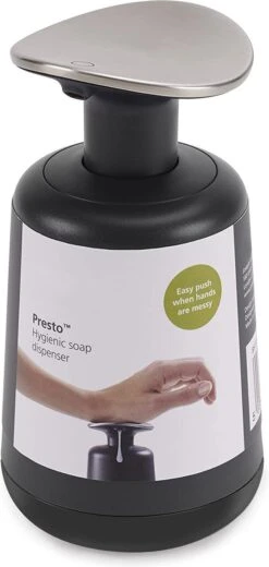 Wonix® - Zeepdispenser - Zeeppompje - Duw Met Pols - 300ml - Zwart -Badkamerartikelen Winkel 570x1200 2