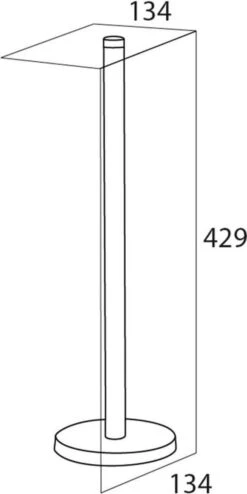 Tiger - Reserverolhouder - Vrijstaand - RVS Geborsteld -Badkamerartikelen Winkel 600x1200 3