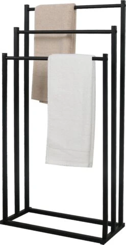 MIRI Handdoekrek – Handdoekhouder – Vrijstaand – Zwart – Staand – Metaal – 3 Rails – Zonder Boren – Badkamer / Keuken 14 MIRI Handdoekrek – Handdoekhouder – Vrijstaand – Zwart – Staand – Metaal – 3 Rails – Zonder Boren – Badkamer / Keuken -Badkamerartikelen Winkel 622x1200