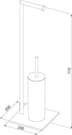 Sealskin Tube - Toiletbutler - Toiletrolhouder - Toiletborstel Met Houder - Vrijstaand - Zwart -Badkamerartikelen Winkel 643x1200 1