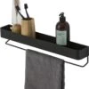 Sealskin Brix - Wandrek Met Handdoekrek - 55 Cm - Zwart -Badkamerartikelen Winkel 670x1200