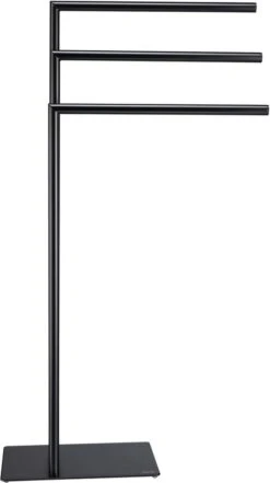 Sealskin Tube - Handdoekrek 3-armig Vrijstaand - Zwart -Badkamerartikelen Winkel 672x1200