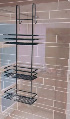 Ball Design Zwart Doucherek-3 Laags Hangend-Zonder Boren-Zwart -Badkamerartikelen Winkel 712x1200 1