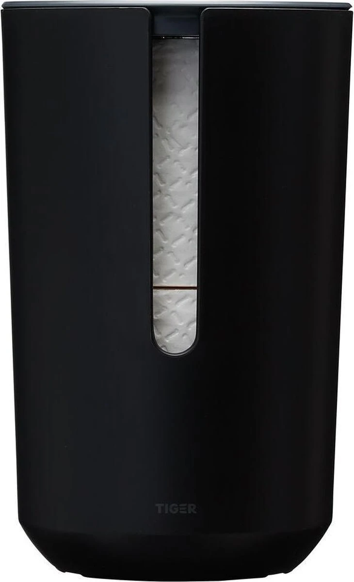 Tiger Tess - Reserverolhouder Met Deksel - Vrijstaand - Zwart / Antraciet 3 Tiger Tess - Reserverolhouder Met Deksel - Vrijstaand - Zwart / Antraciet