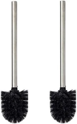 Merkloos Universele Toilet Borstel Zwart Met Handgreep RVS - Wc Borstel - Toiletborstel - Set Van 2 -Badkamerartikelen Winkel 746x1200 1