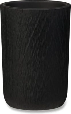 Blokker Tandenborstelbeker Luna - Zwart - ø7,5x10,3 Cm