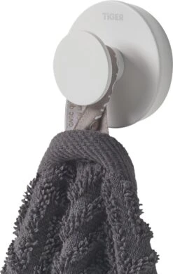 Tiger Urban - Handdoekhaak Groot (1x) - ø 5 Cm - Inclusief 2 Decorringen - Wit -Badkamerartikelen Winkel 760x1200 1