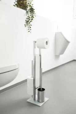 WENKO Toiletbutler Rivalta RVS Mat - Toiletborstel Met Houder, Toiletrolhouder En Reserverolhouder -Badkamerartikelen Winkel 799x1200 18