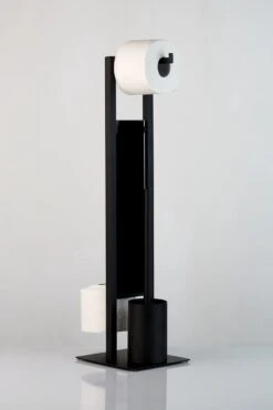 WENKO Toiletbutler Rivalta Zwart - Toiletborstel Met Houder, Toiletrolhouder En Reserverolhouder -Badkamerartikelen Winkel 799x1200 21