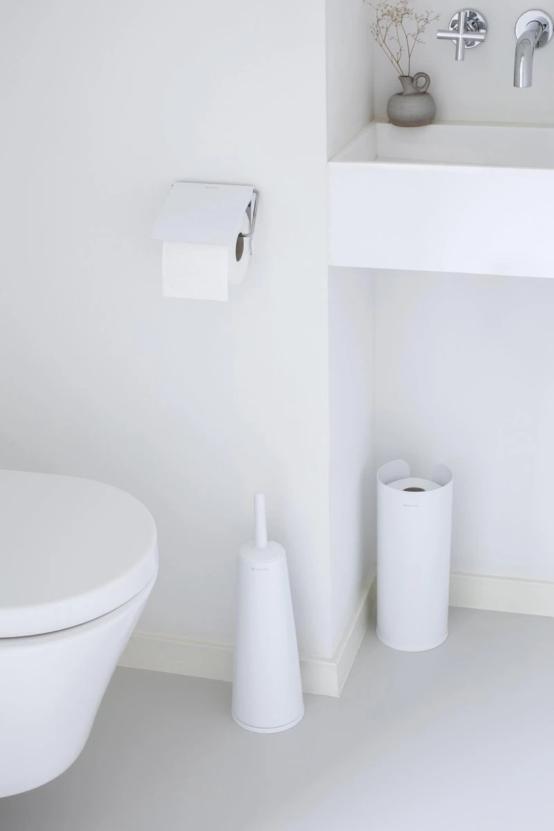 Brabantia ReNew WC Rolhouder - Met Klep - White 4 Brabantia ReNew WC Rolhouder - Met Klep - White - Afbeelding 2