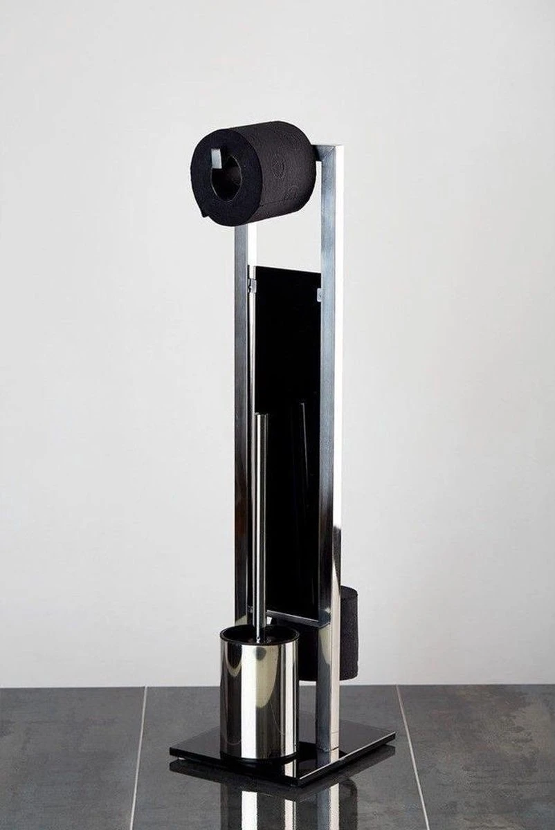 WENKO Toiletbutler Rivalta RVS Glanzend - Toiletborstel Met Houder, Toiletrolhouder En Reserverolhouder 6 WENKO Toiletbutler Rivalta RVS Glanzend - Toiletborstel Met Houder, Toiletrolhouder En Reserverolhouder - Afbeelding 5