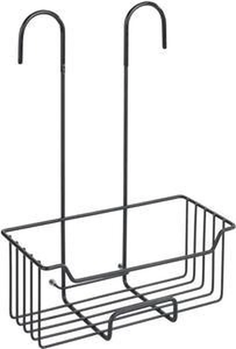 WENKO Doucherek Milo 25x36cm RVS Zwart - Doucherek Zonder Boren - Doucherek Hangend Zwart 11 WENKO Doucherek Milo 25x36cm RVS Zwart - Doucherek Zonder Boren - Doucherek Hangend Zwart - Afbeelding 9