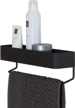 Sealskin Brix - Wandrek Met Handdoekrek 35 Cm - Zwart -Badkamerartikelen Winkel 840x1200 2