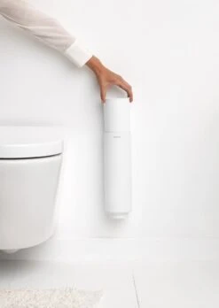 Brabantia MindSet WC Borstel Siliconen Met Houder - Mineral Fresh White -Badkamerartikelen Winkel 852x1200 3