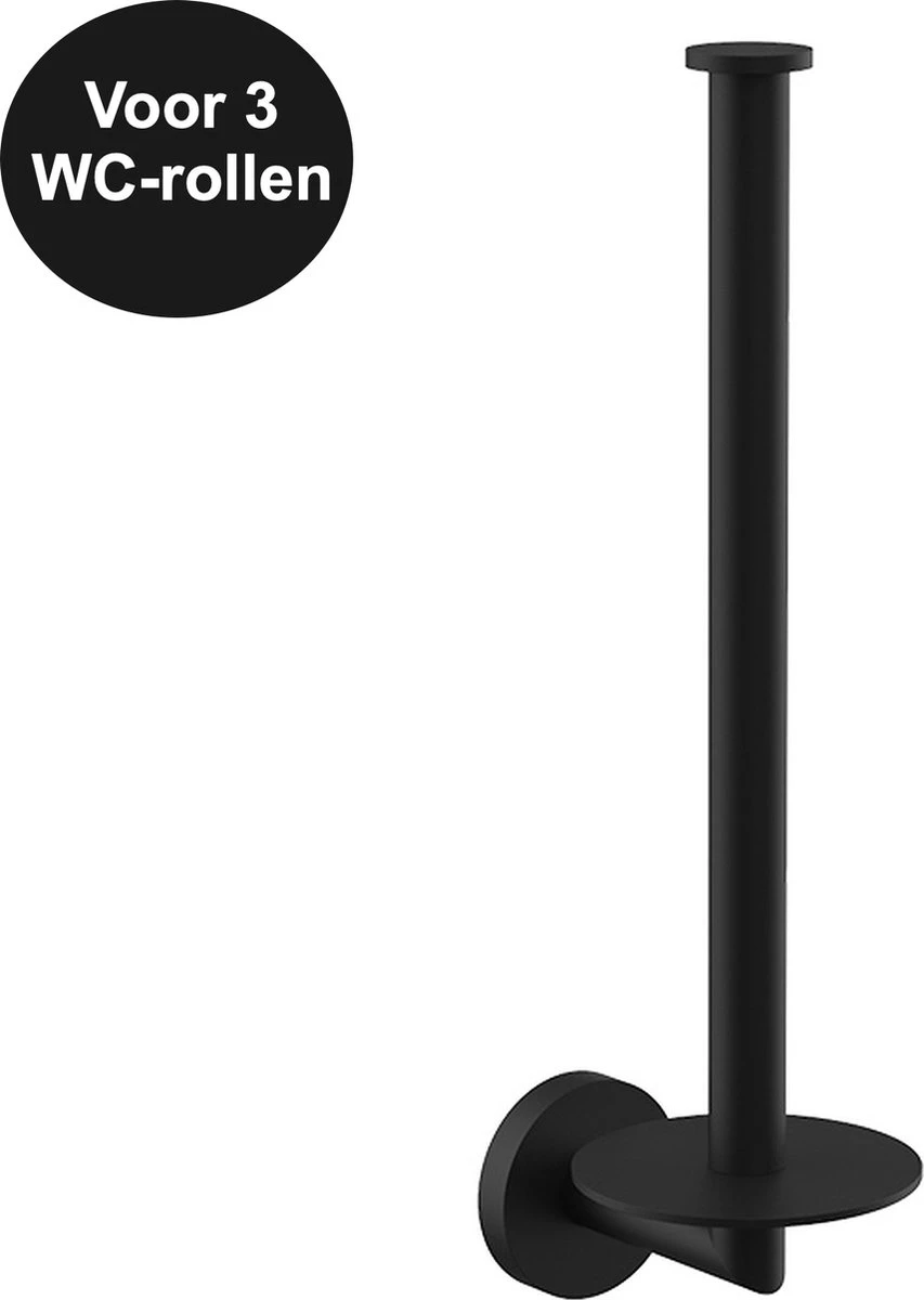 Wc Rolhouder Reserverolhouder Toiletrolhouder Voor 3 Rollen Zwart - Badkamer Accessoires - Hangend 3 Wc Rolhouder Reserverolhouder Toiletrolhouder Voor 3 Rollen Zwart - Badkamer Accessoires - Hangend