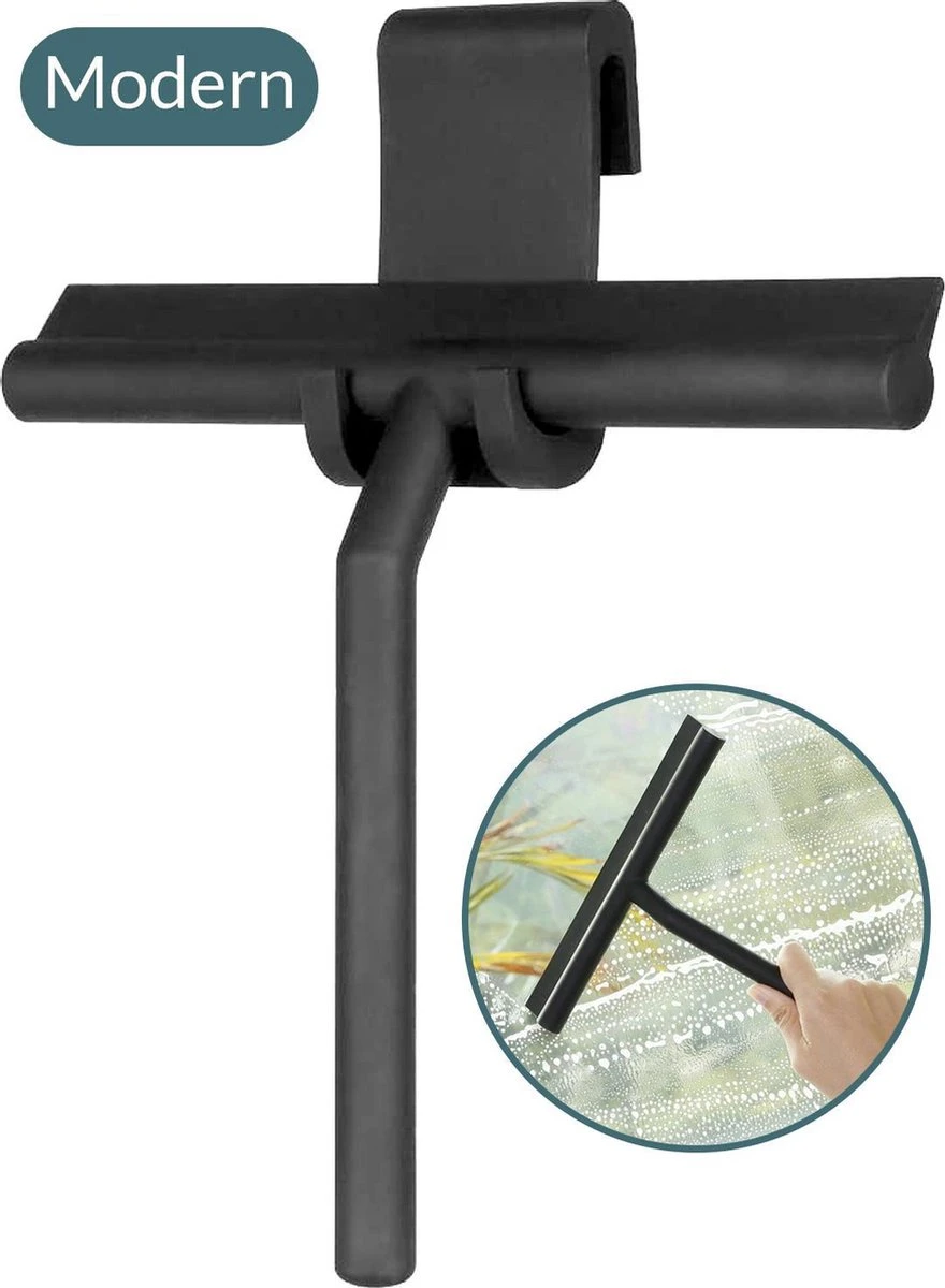 Seaside Originals Luxe Douchewisser Zwart Met Ophangsysteem En Opbergzakje - Raamwisser - Douchetrekker - Raamtrekker - Antislip - Badkamer Accessoires 3 Seaside Originals Luxe Douchewisser Zwart Met Ophangsysteem En Opbergzakje - Raamwisser - Douchetrekker - Raamtrekker - Antislip - Badkamer Accessoires