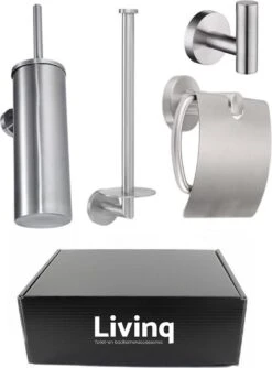 Toiletaccessoireset RVS 4-delig - Luxe Toilet Set - Toiletborstel Met Houder - Toiletrolhouder Met Klep - Reserverolhouder - Handdoekhaak - Zilver - Toiletset 14 Toiletaccessoireset RVS 4-delig - Luxe Toilet Set - Toiletborstel Met Houder - Toiletrolhouder Met Klep - Reserverolhouder - Handdoekhaak - Zilver - Toiletset -Badkamerartikelen Winkel 887x1200