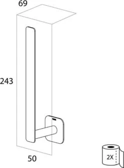 Tiger Colar - Reserverolhouder - Zwart -Badkamerartikelen Winkel 891x1200 2