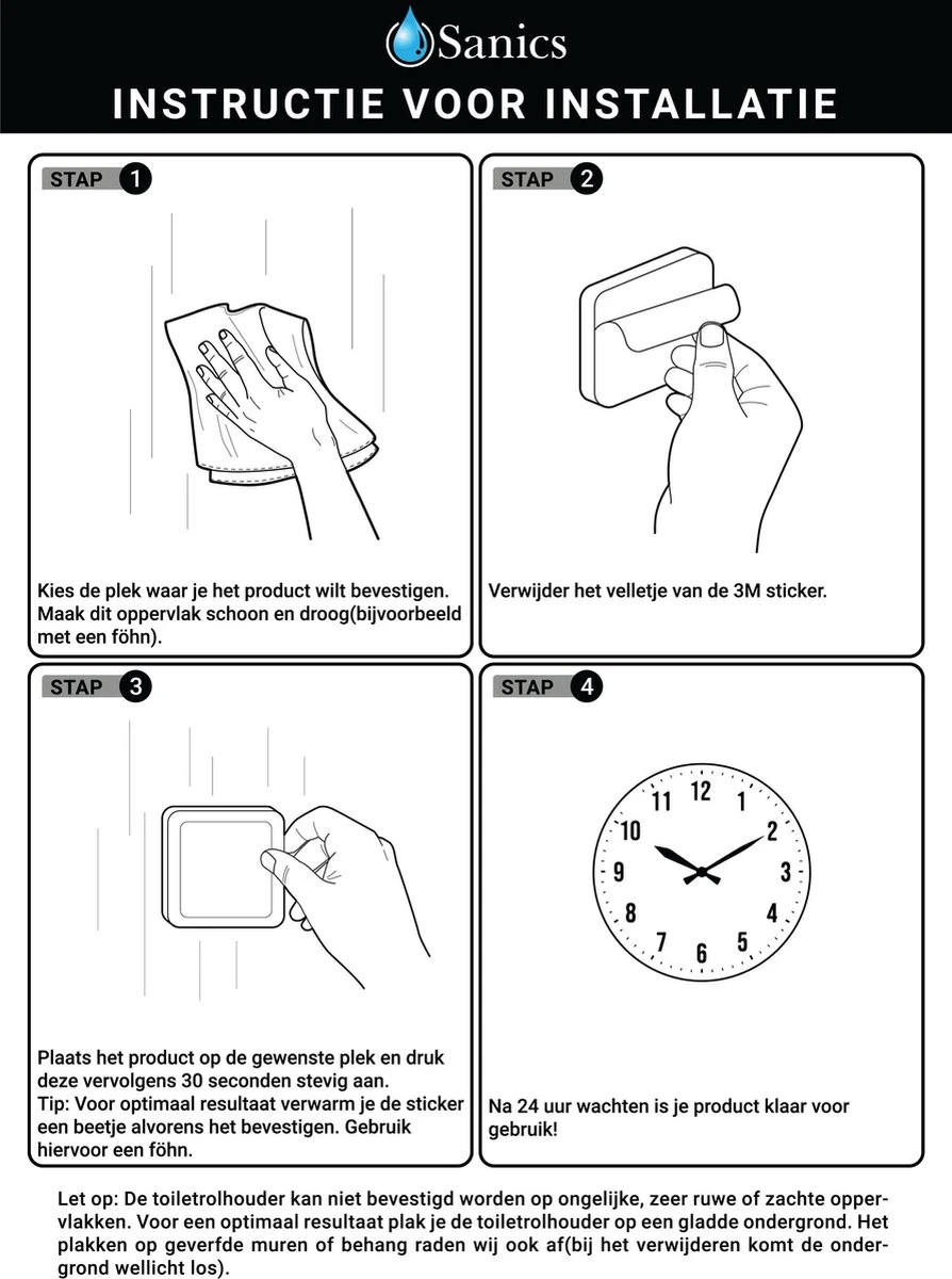 Sanics WC Rolhouder Zonder Boren - Toiletrolhouder Zelfklevend - Closetrolhouder Zilver/RVS 9 Sanics WC Rolhouder Zonder Boren - Toiletrolhouder Zelfklevend - Closetrolhouder Zilver/RVS - Afbeelding 7