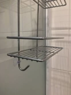 Ball Design Chroom Doucherek-3 Laags-hangend-Doucherek Zonder Boren -Badkamerartikelen Winkel 899x1200 4