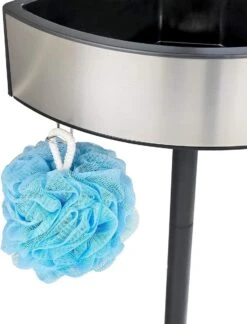 WENKO Telescopisch Doucherek Big Black 3-laags Met Spiegel Zilver/zwart - Bevestigen Zonder Boren -Badkamerartikelen Winkel 915x1200 1