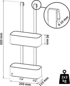 Tiger 2-Store - Ophangbaar Doucherek 25 Cm - Zwart 16 Tiger 2-Store - Ophangbaar Doucherek 25 Cm - Zwart -Badkamerartikelen Winkel 977x1200 1