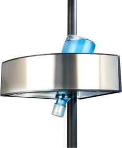 WENKO Telescopisch Doucherek Big Black 3-laags Met Spiegel Zilver/zwart - Bevestigen Zonder Boren -Badkamerartikelen Winkel 984x1200 1