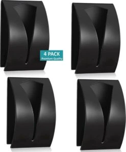 BOTC Handdoekhouder RVS - Handdoekhaakjes 4 Stuks - Handdoek Klem - Handdoek Haak - Zwart